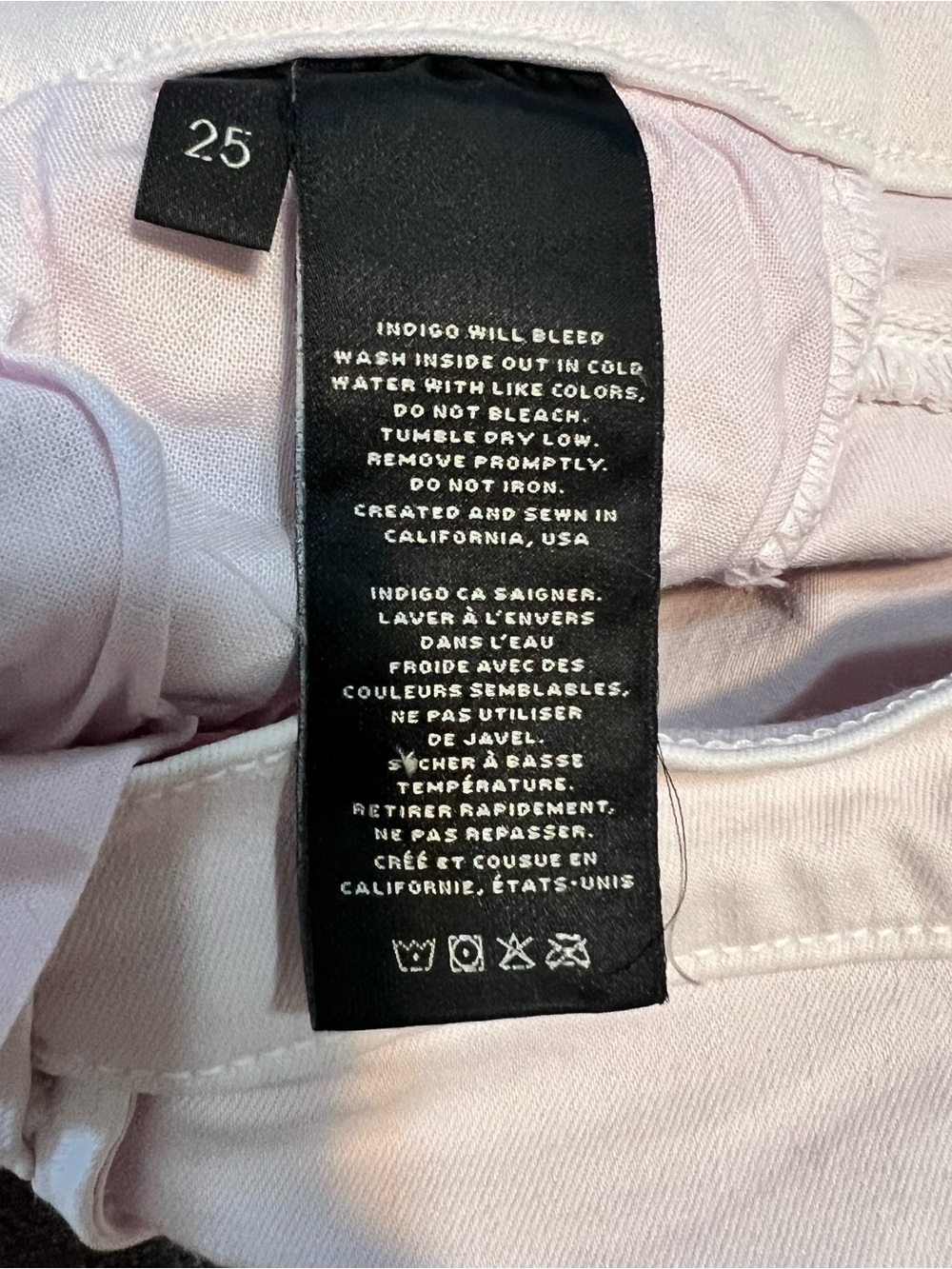 J Brand Pale Pink Cropped Distressed Raw Hem Jeans Size 25 - Picture 4 of 12